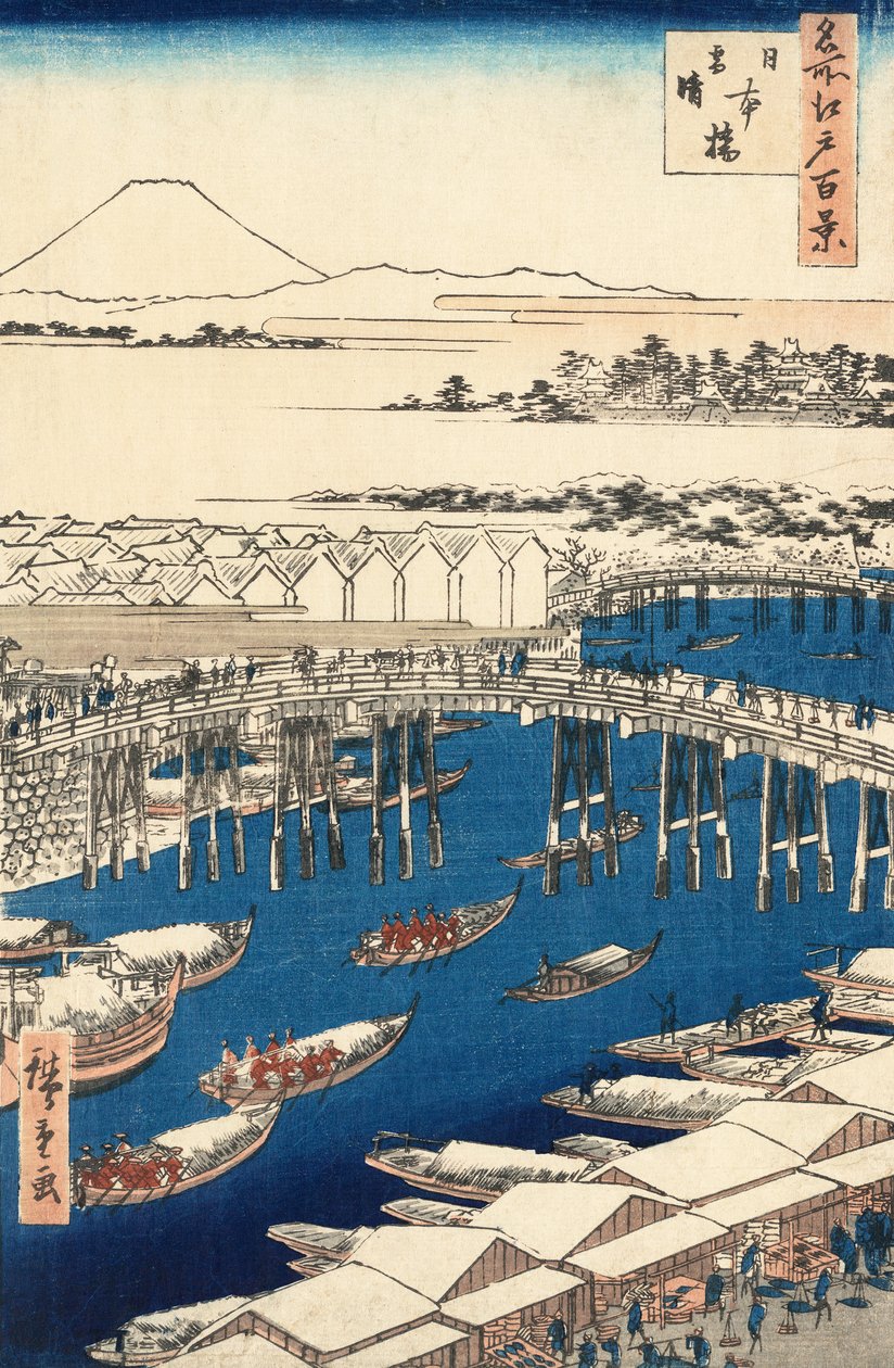Nihonbashi, Clearing After Snow by Utagawa Hiroshige by Ando or Utagawa Hiroshige