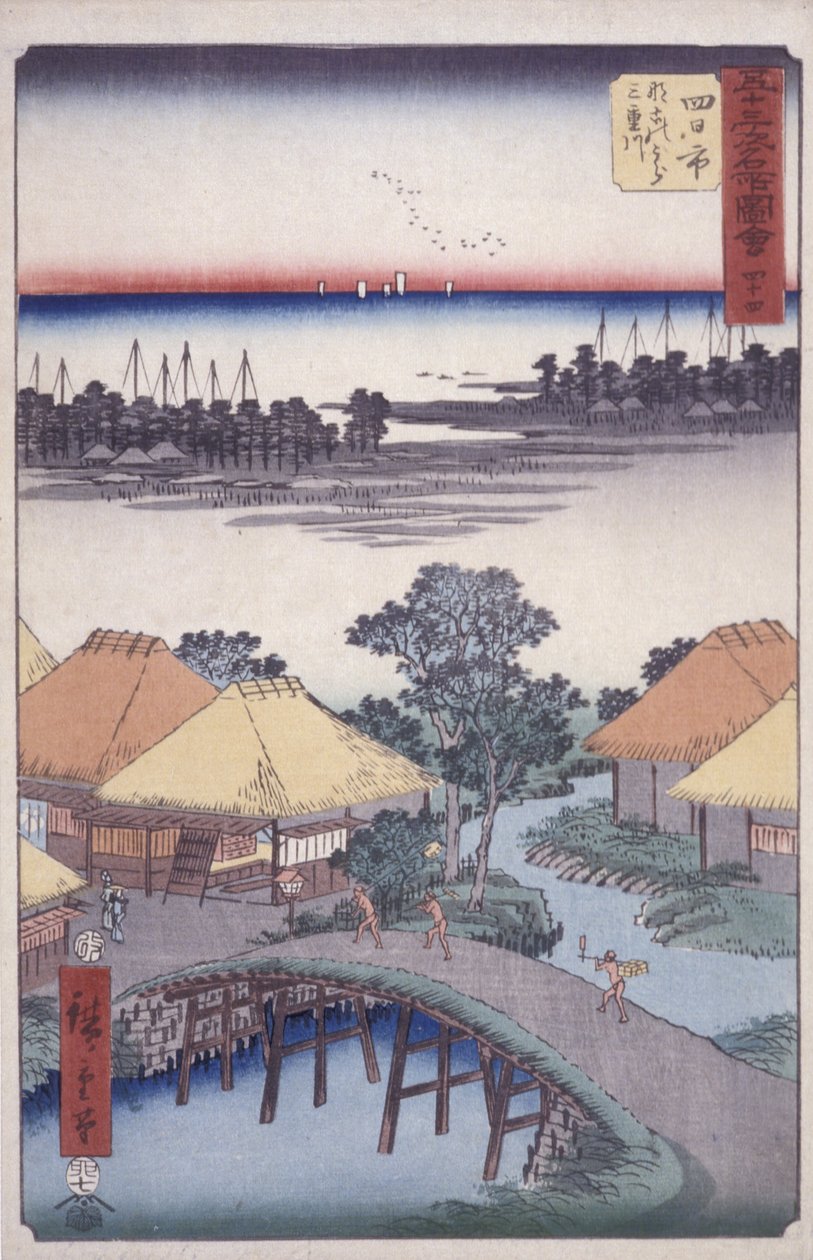 Station 44, Yokkaichi by Ando or Utagawa Hiroshige