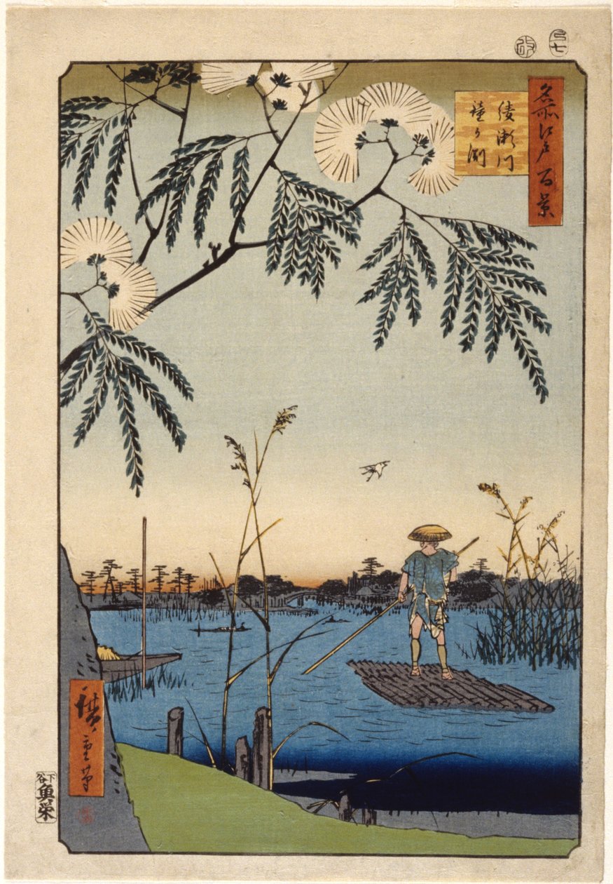 The Kanasugi Bridge In Shibaura by Ando or Utagawa Hiroshige
