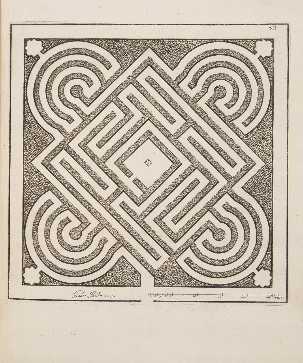 Design for Parterre, from Theatre des Plans et Jardinages, pub.1652 by André Mollet
