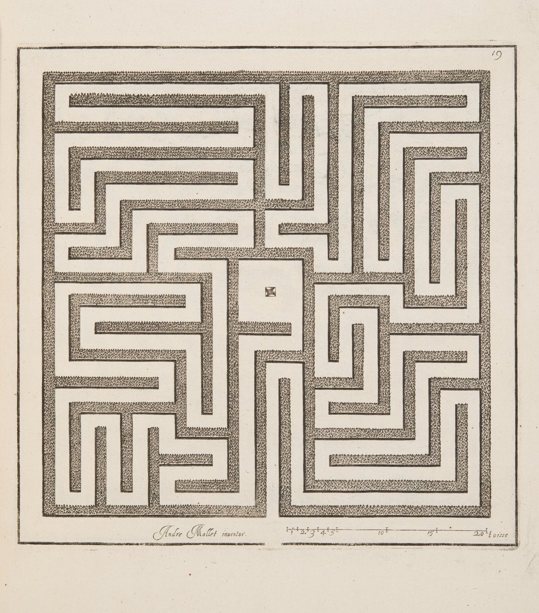 Design for Parterre, from Theatre des Plans et Jardinages, pub.1652 by André Mollet