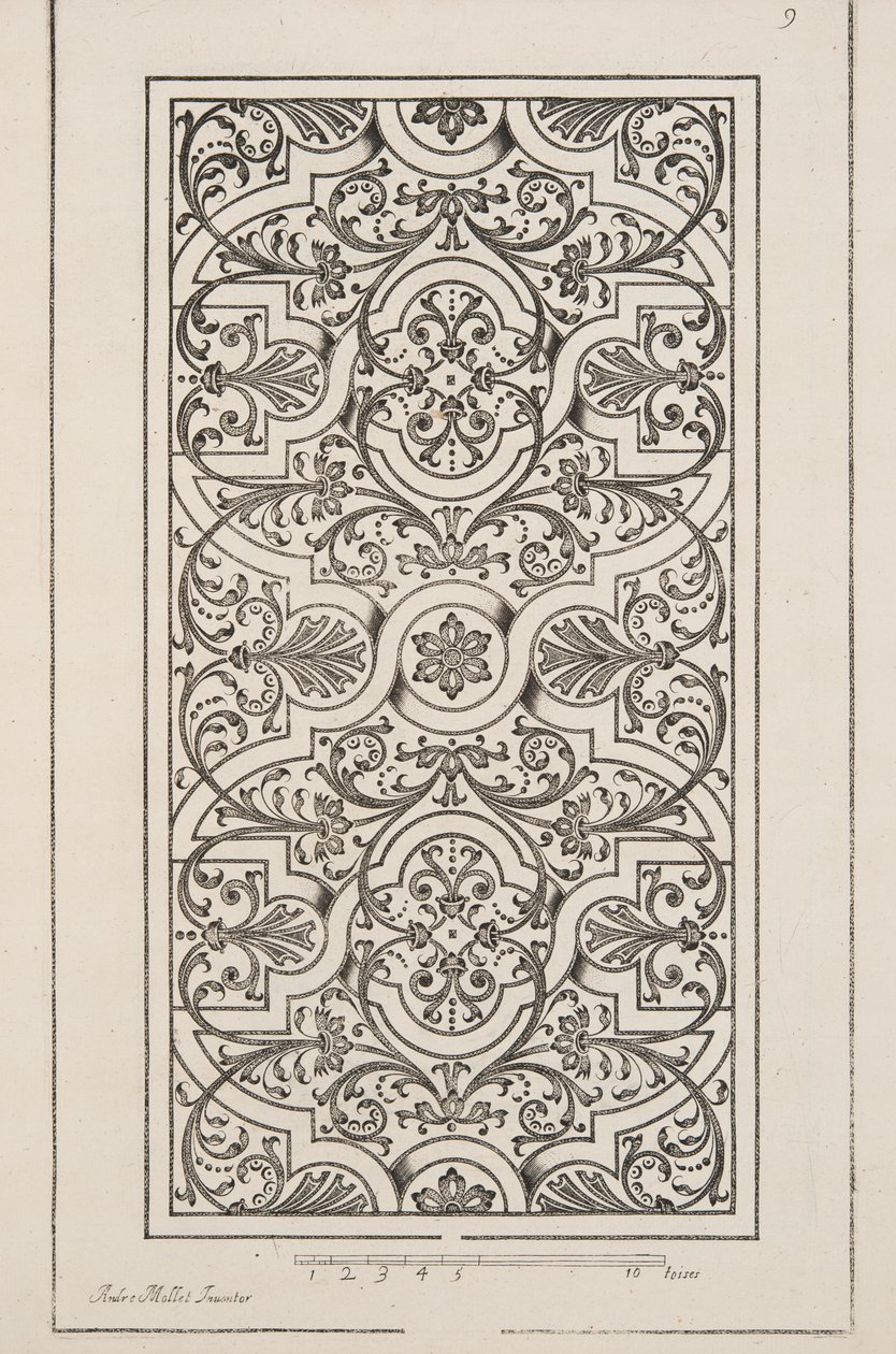 Design for Parterre, from Theatre des Plans et Jardinages, pub.1652 by André Mollet