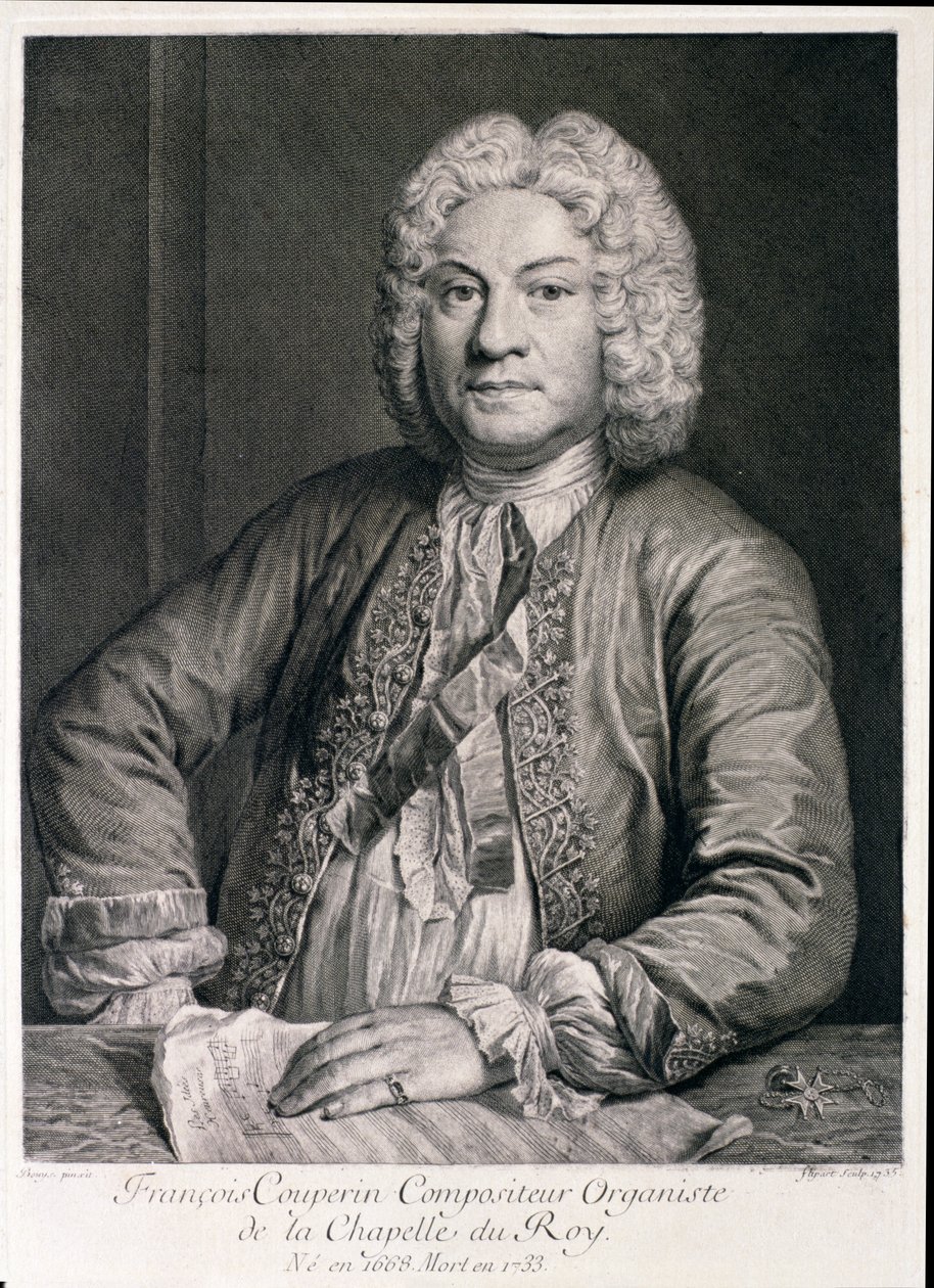 Francois Couperin engraved by Flipart by Andre Bouys