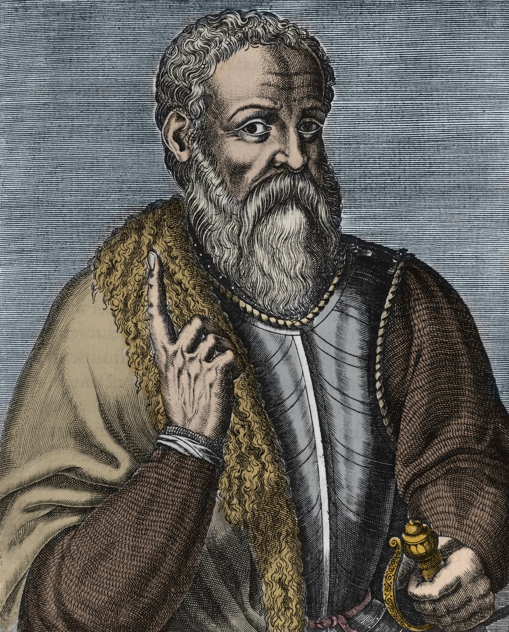 Portrait of Hernando Cortez, Spanish conquistador by Andre (after) Thevet