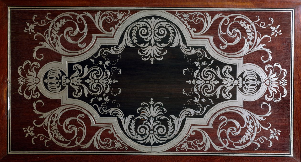 Decoration on Inside of Ebony Cabinet Door by Andre Charles Boulle