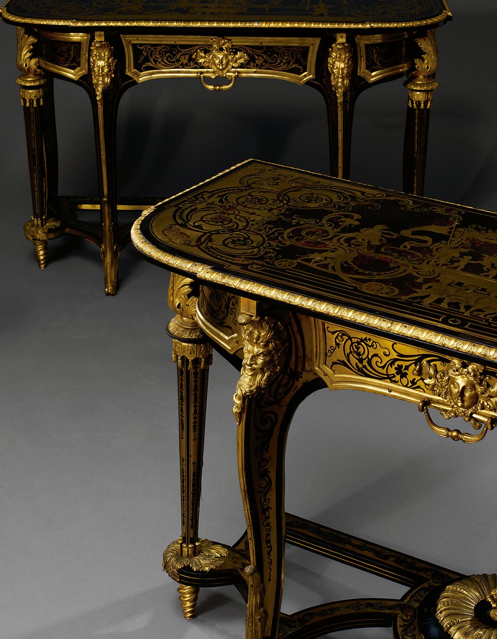 Matched Pair of Louis XIV Pier Tables by Andre Charles Boulle