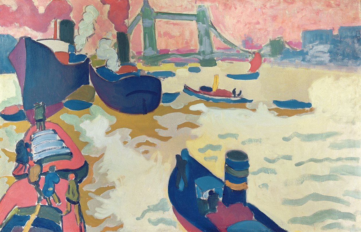Tugboats or Boats on the Thames by Andre Derain