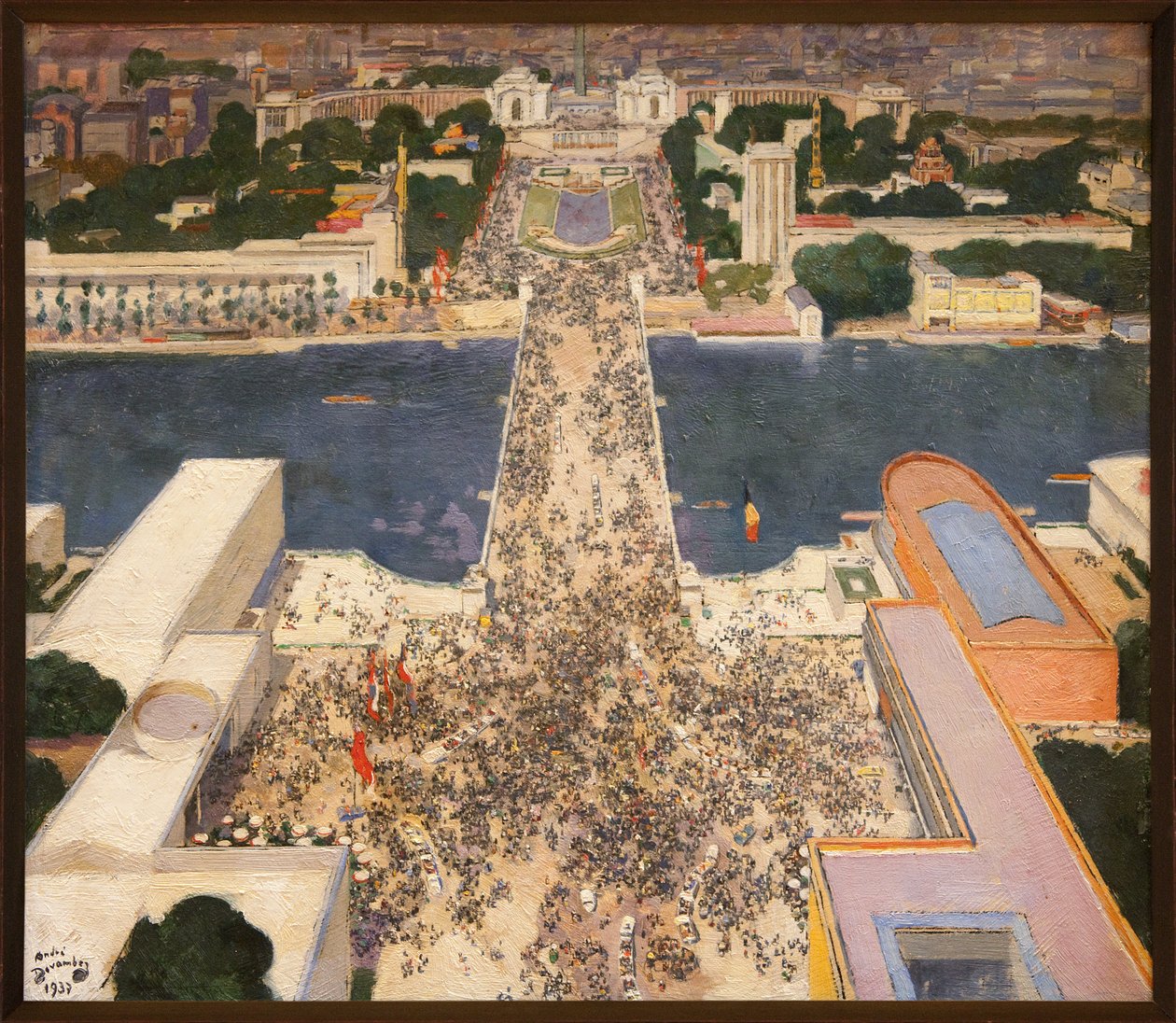 The 1937 International Exhibition seen from the Second Floor of the Eiffel Tower by Andre Devambez