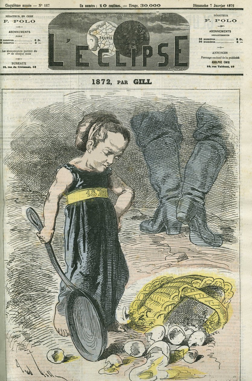 1872, A Little Girl Looks at Her Basket of Cracks. Cover in 