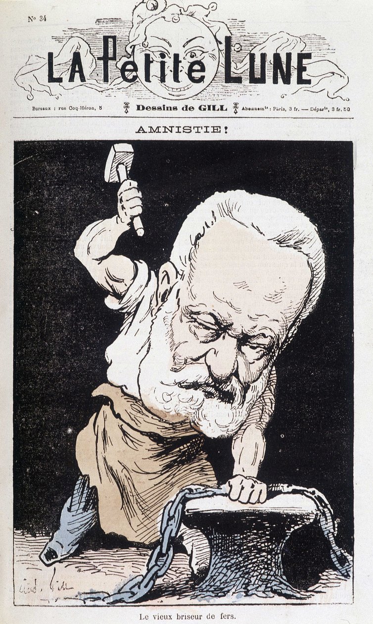 Amnesty! : The Old Iron Breaker (Cartoon Victor Hugo) - by Gill, in 