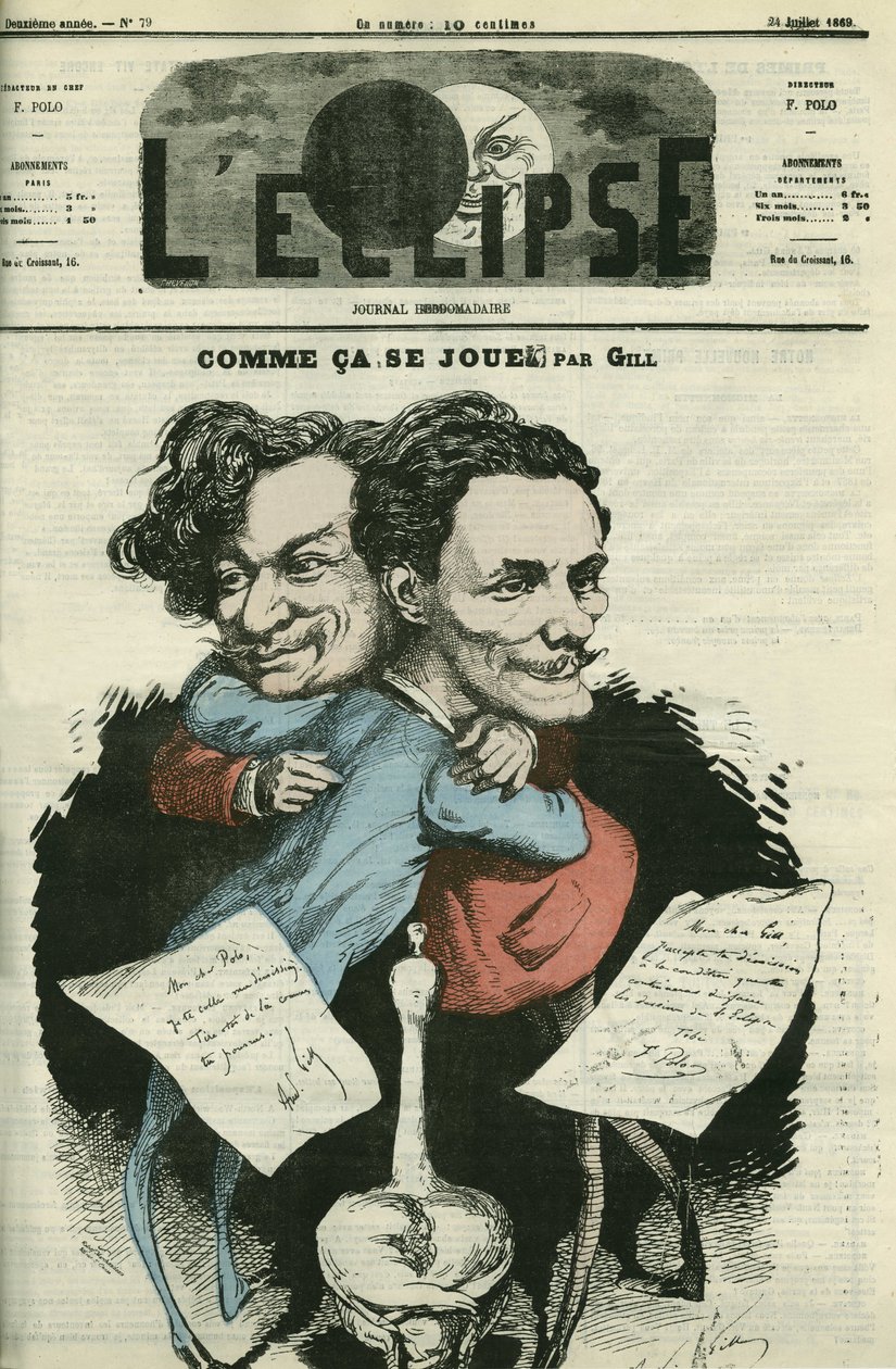 Andre Gill, French Cartoonist and F. Polo by Andre Gill