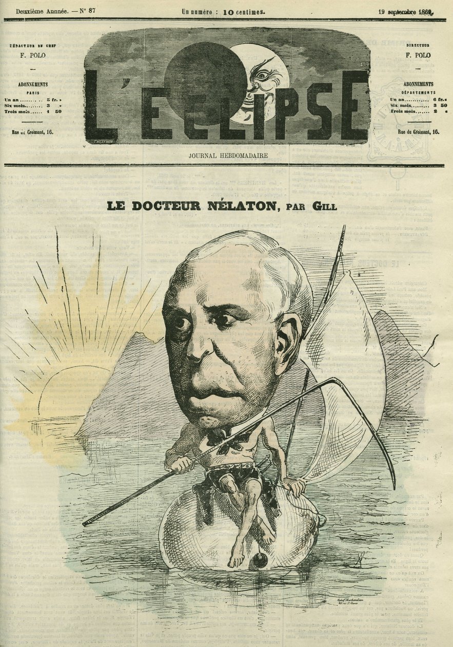 Auguste Nelaton, French Surgeon by Andre Gill