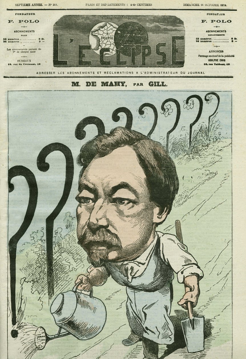 Cartoon by Francois Cesaire de Mahy (1830-1906), French Doctor, Journalist and Politician. Cover in L