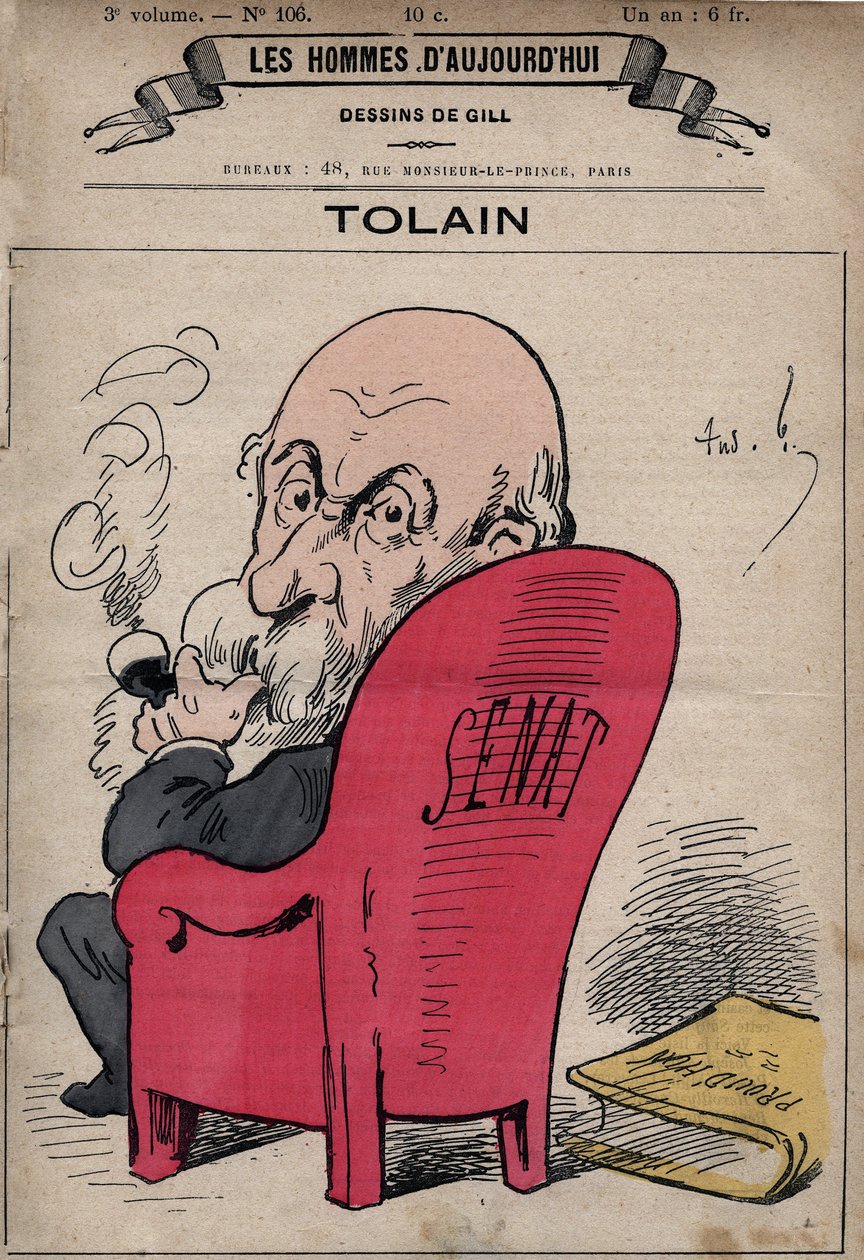 Cartoon of Henri Louis Tolain (1828-1897) French politician, from 