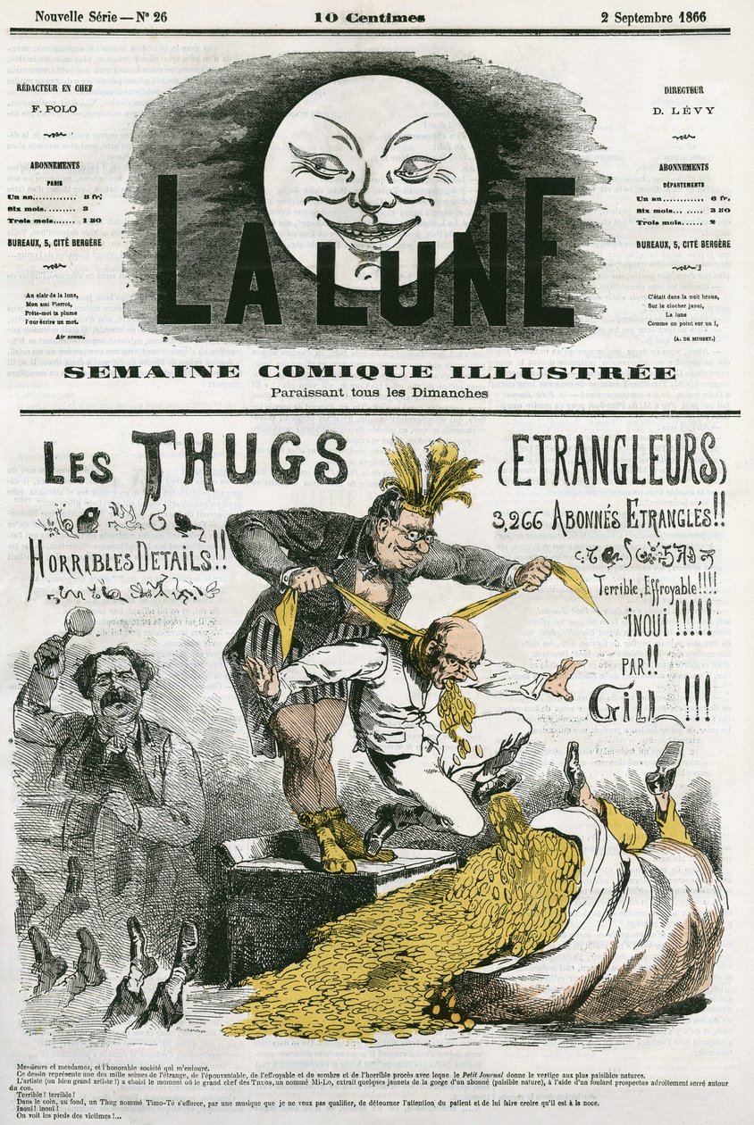 Cartoon of the Thugs by Andre Gill