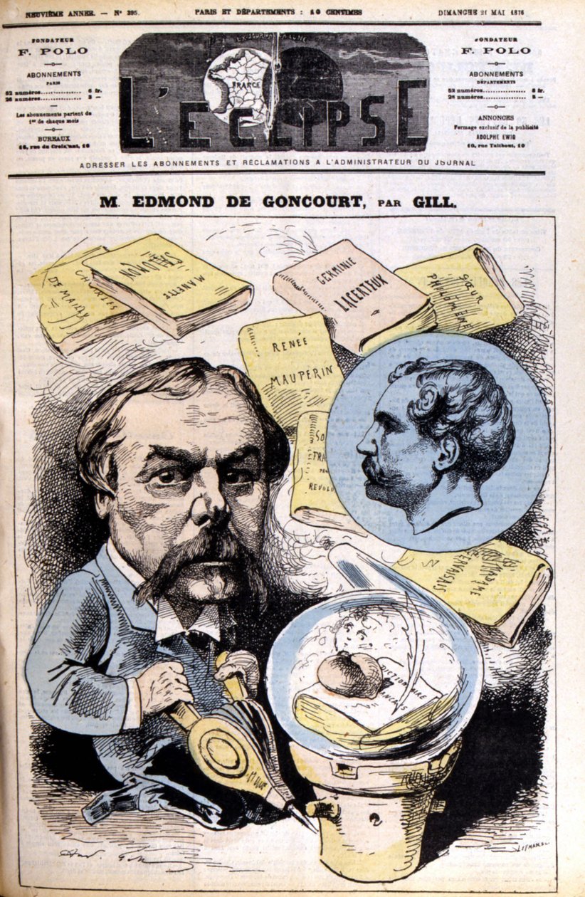 Edmond de Goncourt - by Gill, in 
