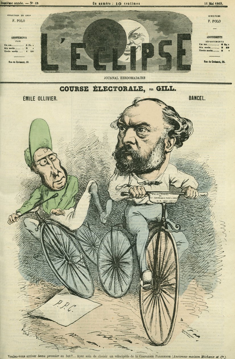 Emille Ollivier (1825-1913), French politician and Bancel. Cover in 