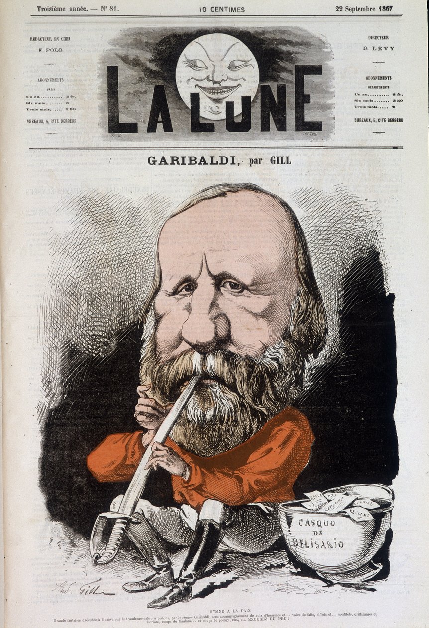 Giuseppe Garibaldi (1807-1882), Anthem to Peace - by Gill, in 