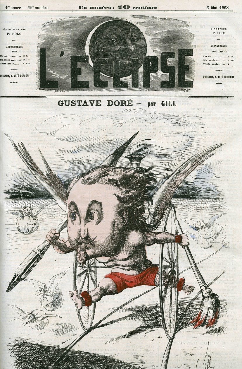 Gustave Dore, French painter, illustrator and cartoonist. Cover in 