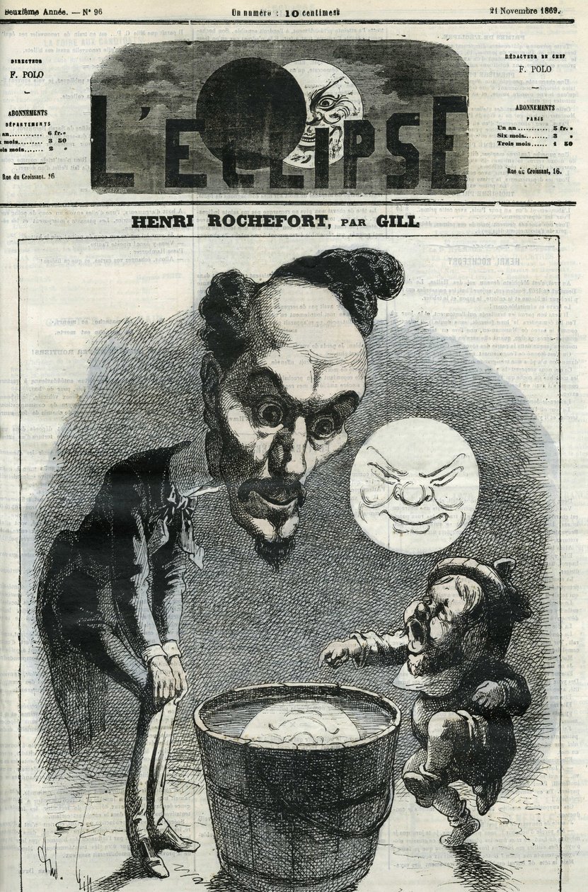Henri Rochefort (1831-1913), French journalist, writer and politician. Cover in 