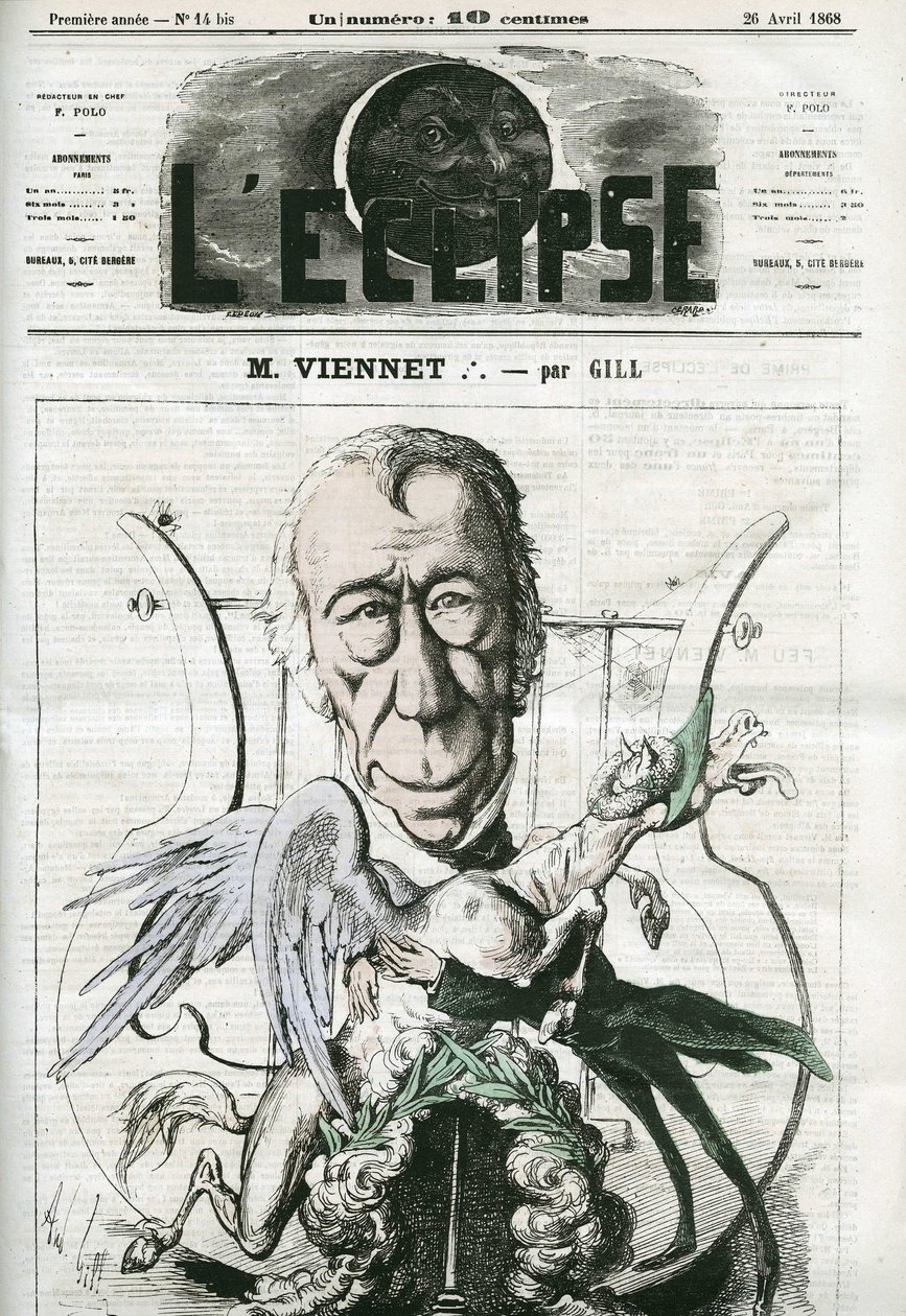 Jean-Pons-Guillaume Viennet, French poet, playwright and politician by Andre Gill