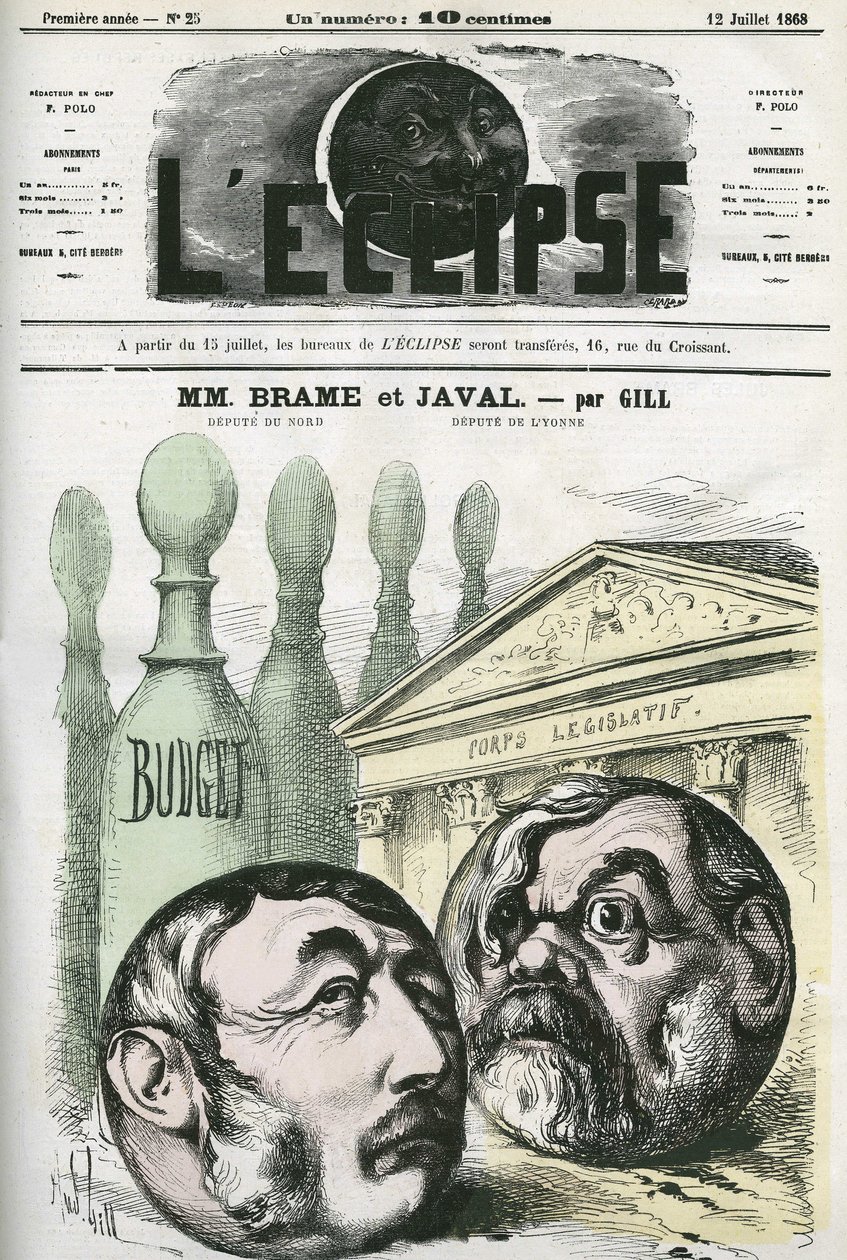 Jules Louis Joseph Brame and Louis Emile Javal by Andre Gill