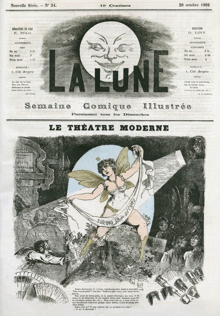 Le Theatre Moderne in Paris by Andre Gill