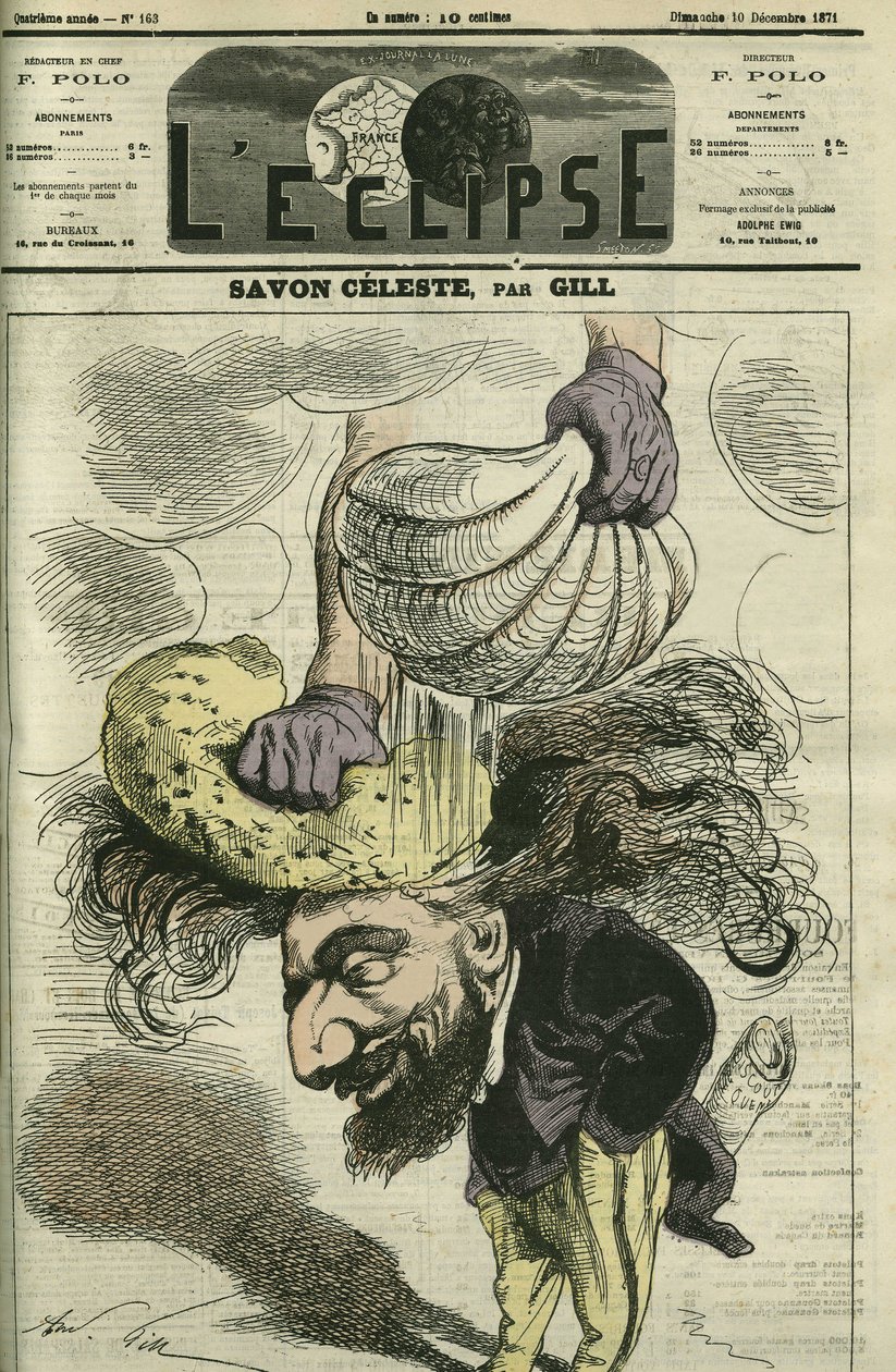 Leon Gambetta, French politician. Cover in 
