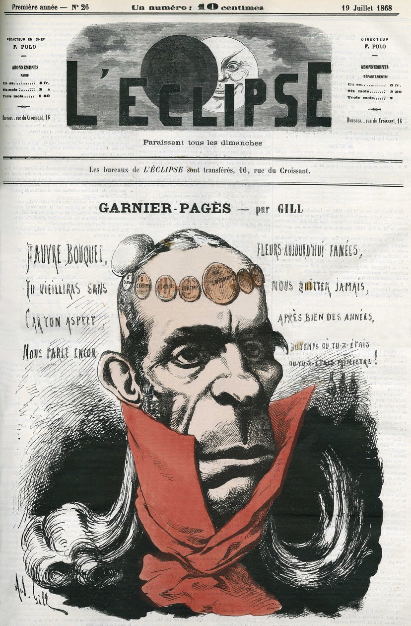 Louis Antoine Garnier-Pages, French Politician by Andre Gill