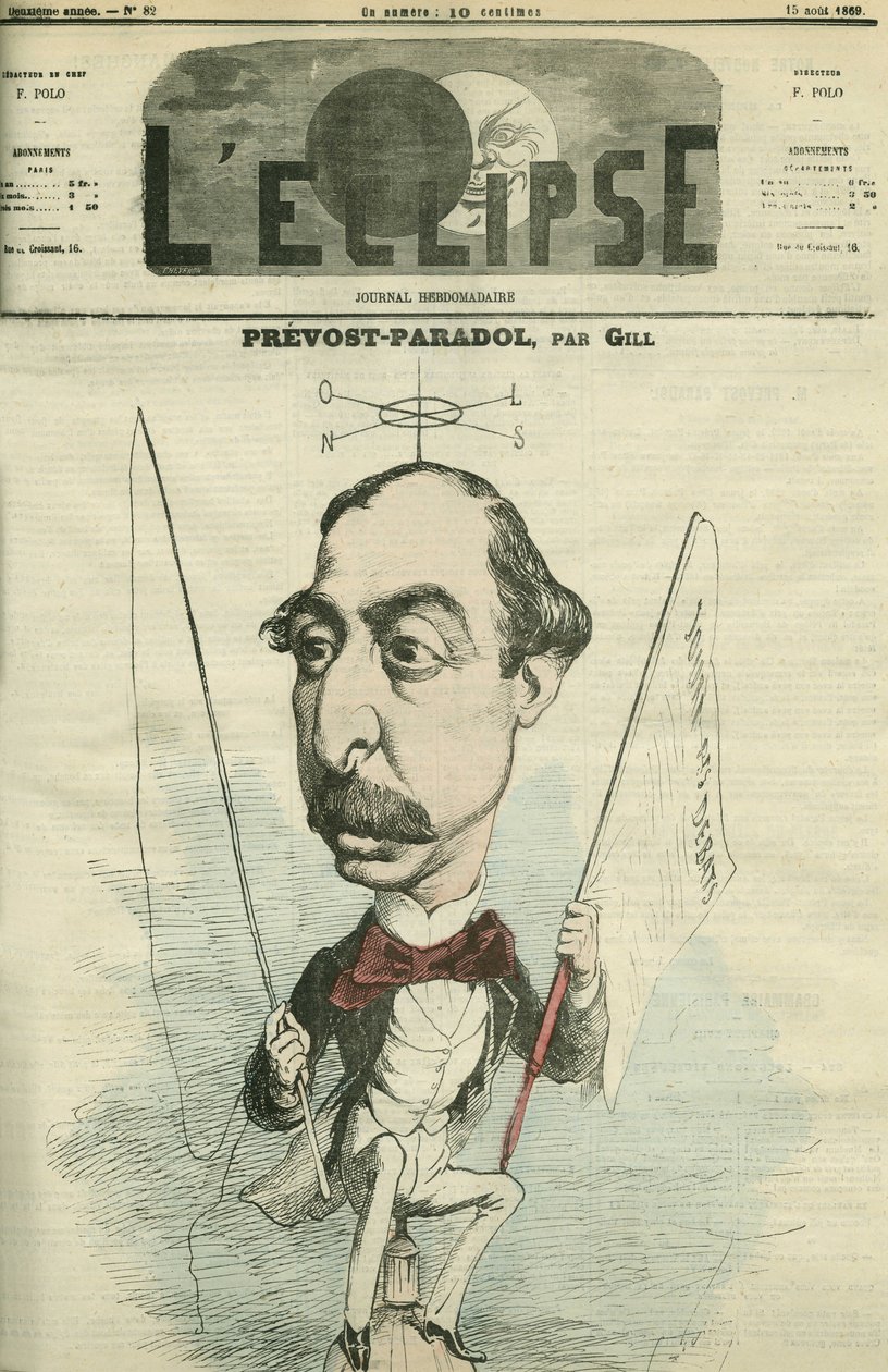 Lucien Anatole Prevost-Paradol, French Literary Critic by Andre Gill