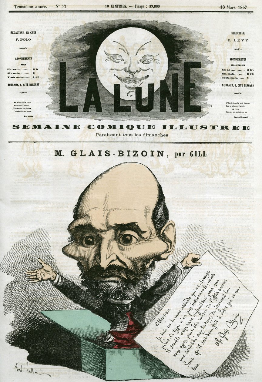 Portrait of Alexandre Glais-Bizoin, French politician and founder of the newspaper 