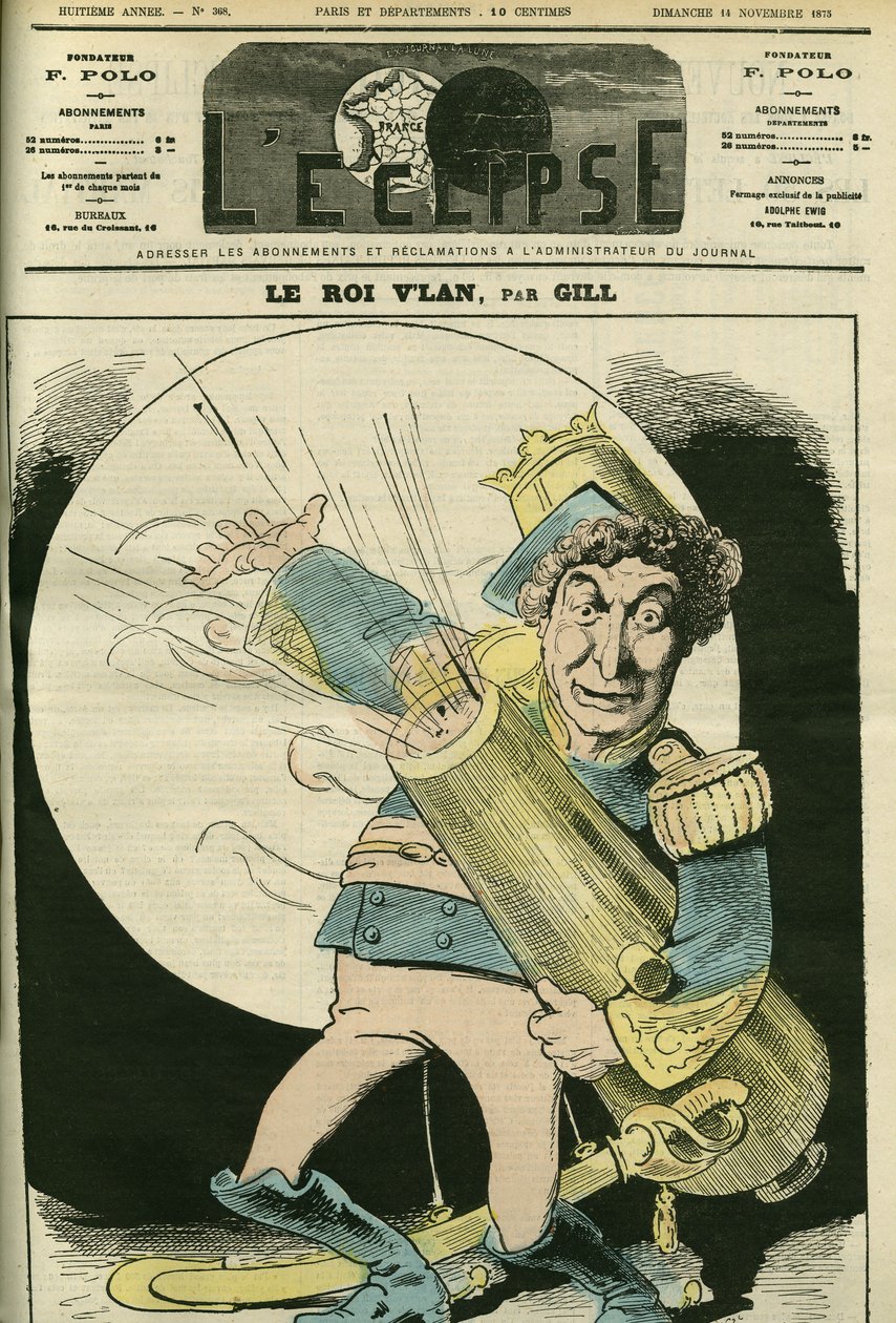 Portrait of Christian (1821-1889), French singer, in the role of King Vlan in the play 