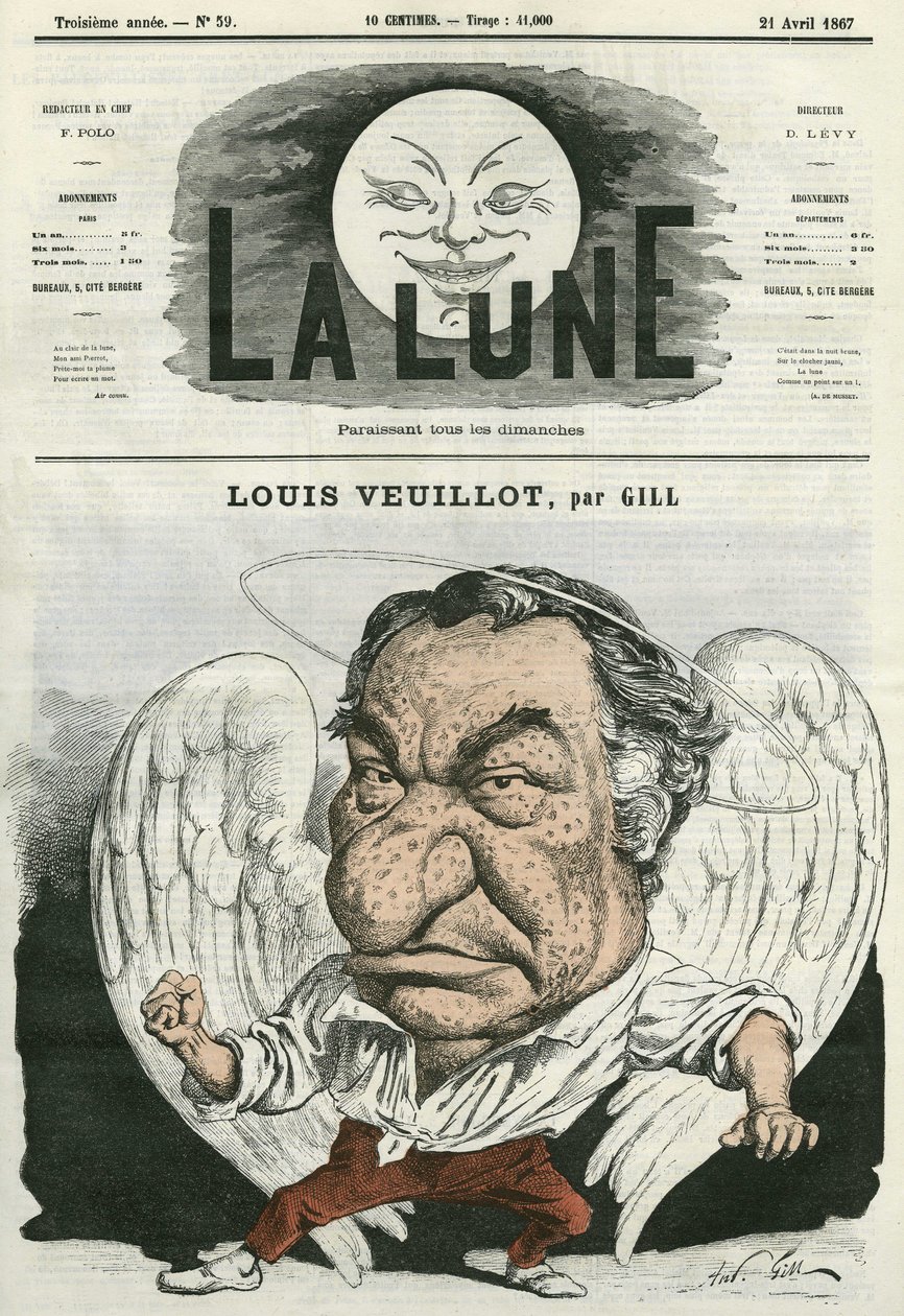 Portrait of Louis Veuillot by Andre Gill