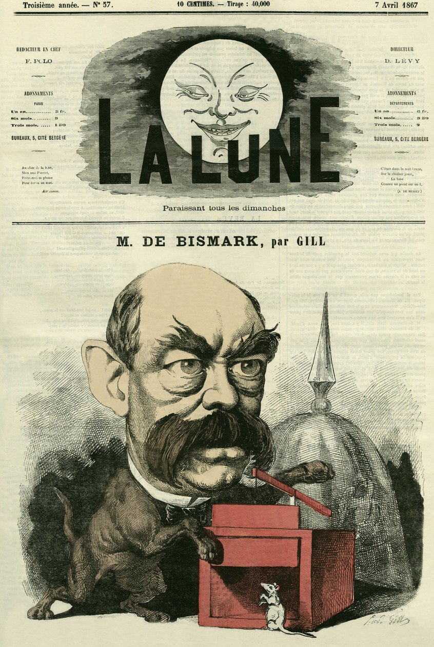 Portrait of Otto von Bismarck, German Chancellor by Andre Gill