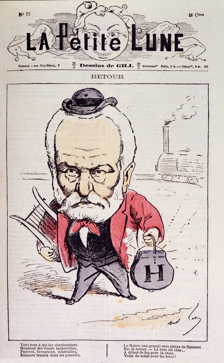 Return (return to France of Victor Hugo in 1870 after his exile) - by Gill, in 