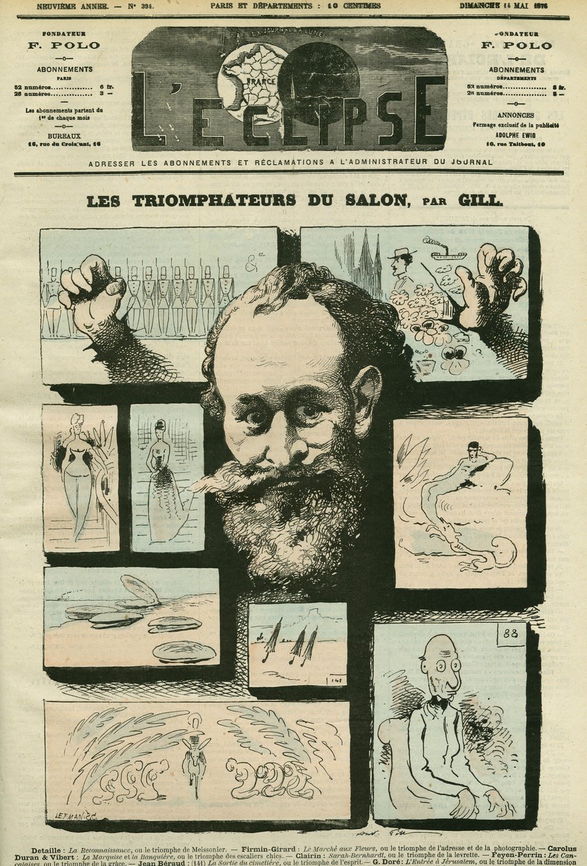 The Triumphators of the Salon, or the Triumph of Absence by Edouard Manet (1832-1883), French painter. Cover in 