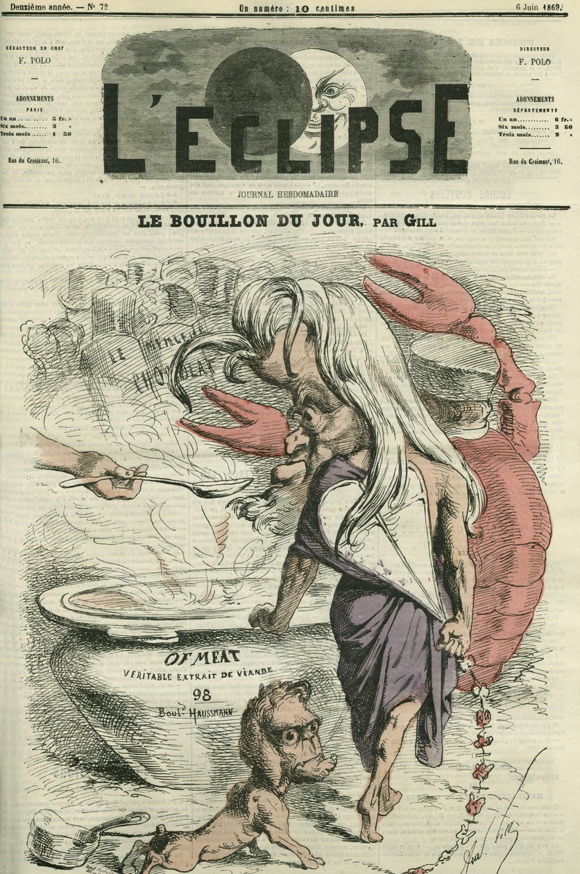 The broth of the day, illustration for of-meat, meat extract
