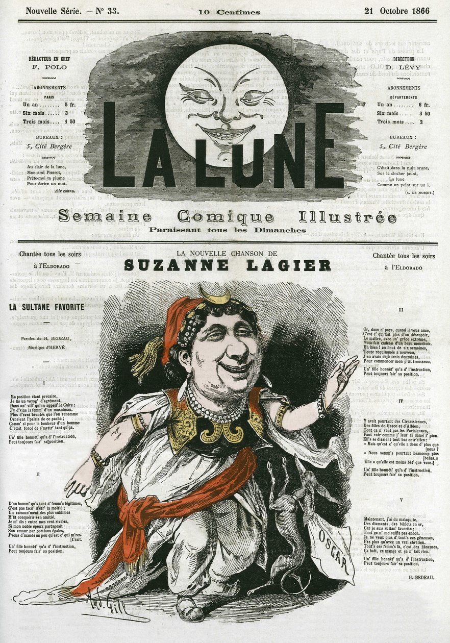 The New Song by Suzanne Lagier by Andre Gill