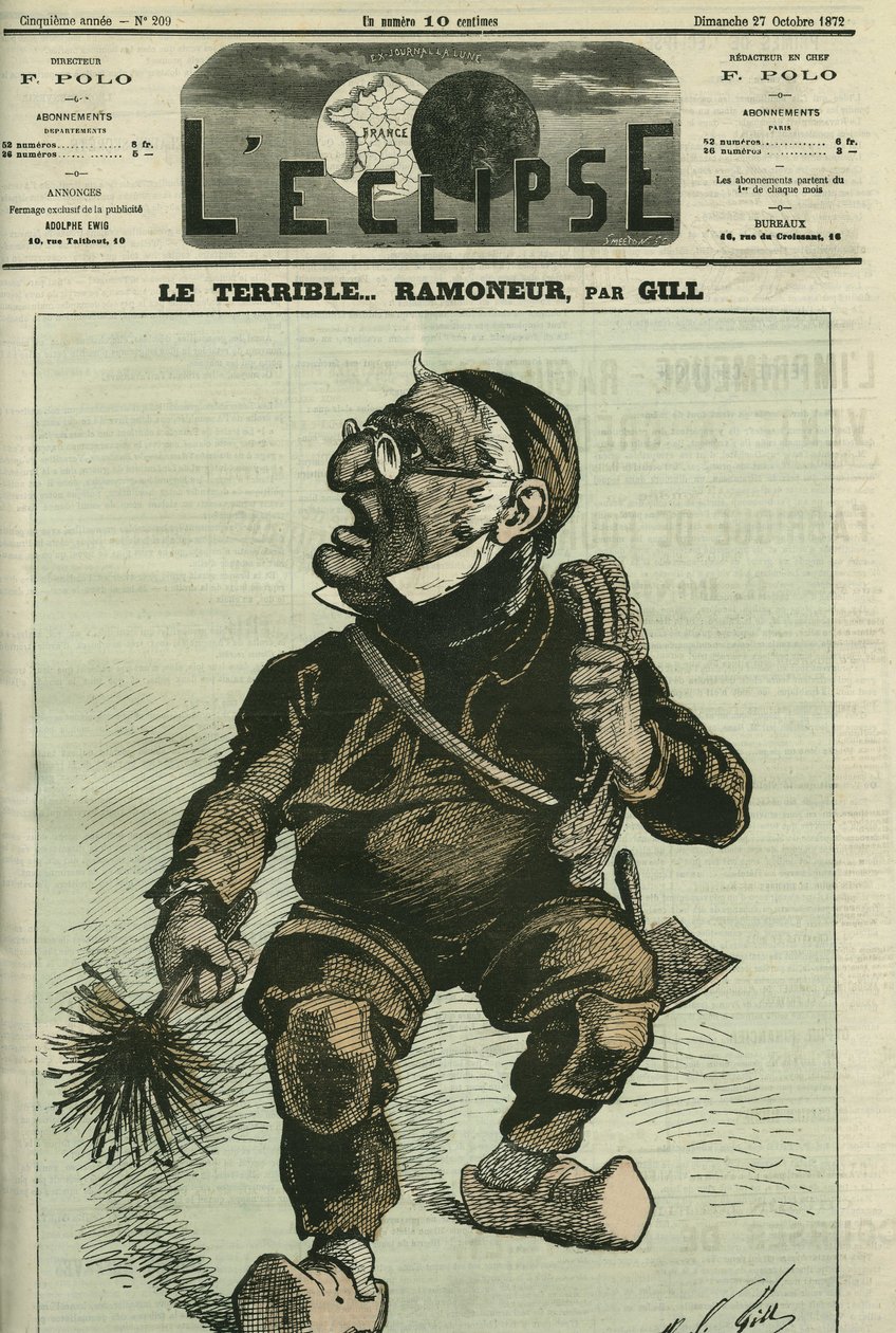 The terrible chimney chimney, Adolphe Thiers, French historian and statesman. Cover in L
