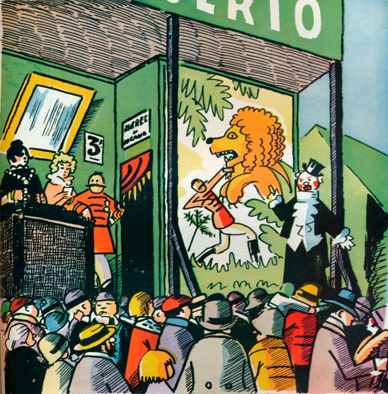 Illustration by Andre Helle from Fables de la Fontaine, 1922, 1929 by Andre Helle