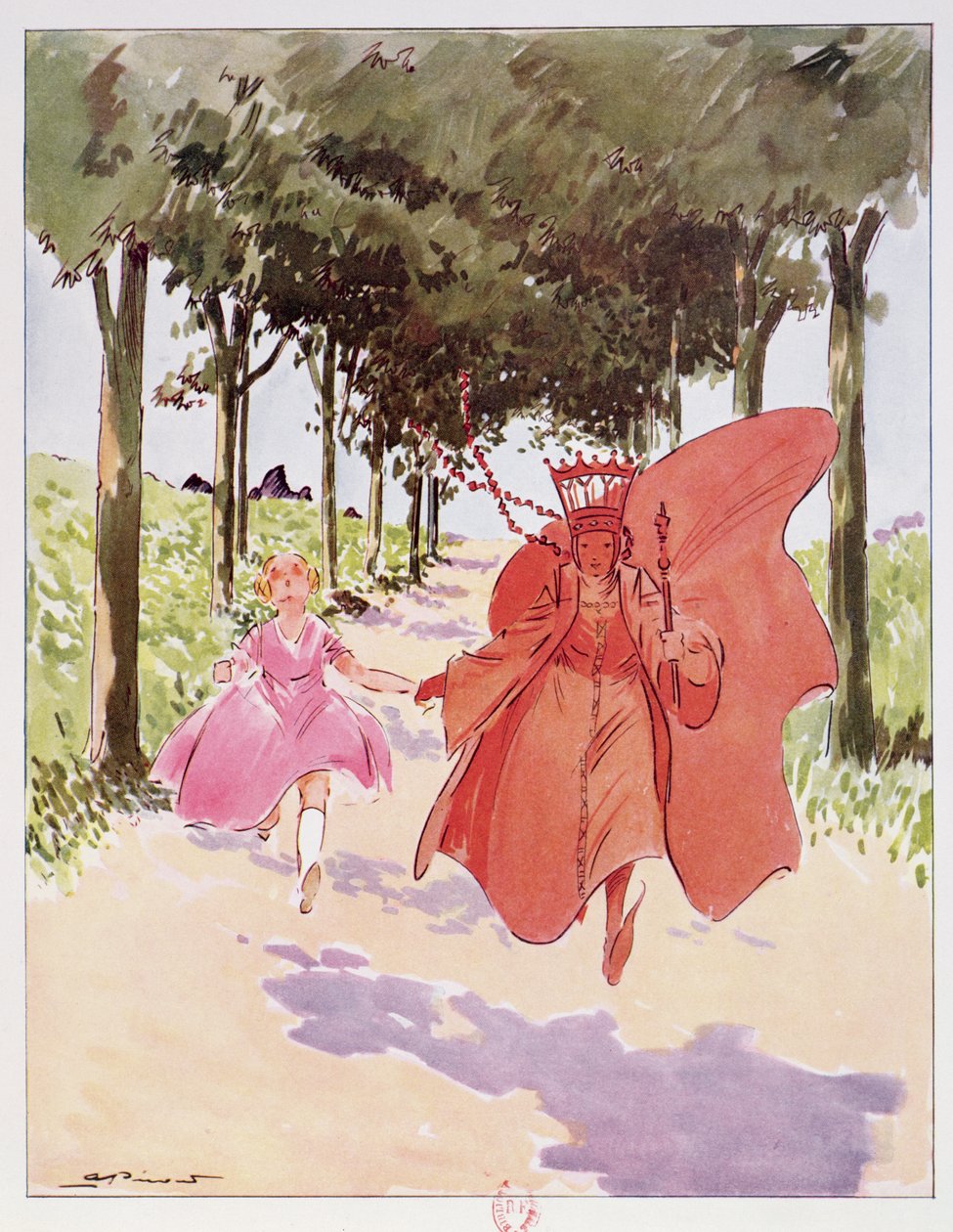 Alice and the Red Queen, illustration from 