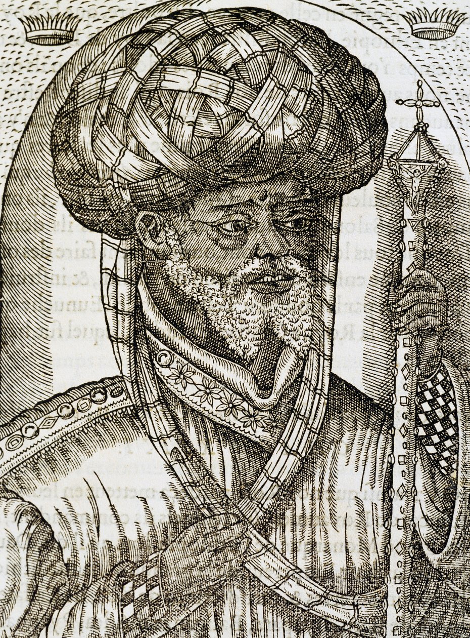 Abyssinian priest, from Universal Cosmology, engraving by Andre Thevet
