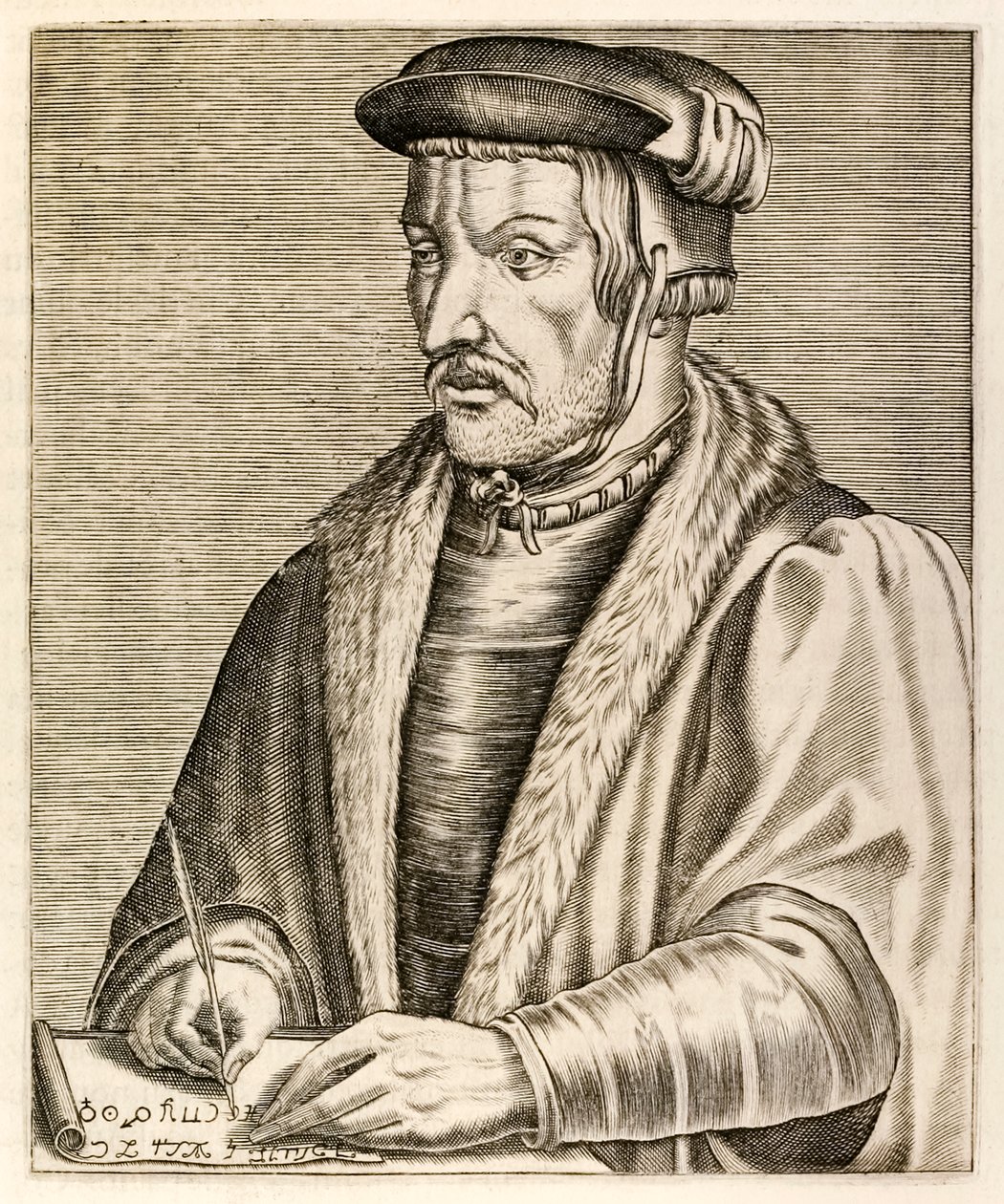 Heinrich Cornelius Agrippa, from True Portraits by André Thévet, published in 1584 by Andre Thevet