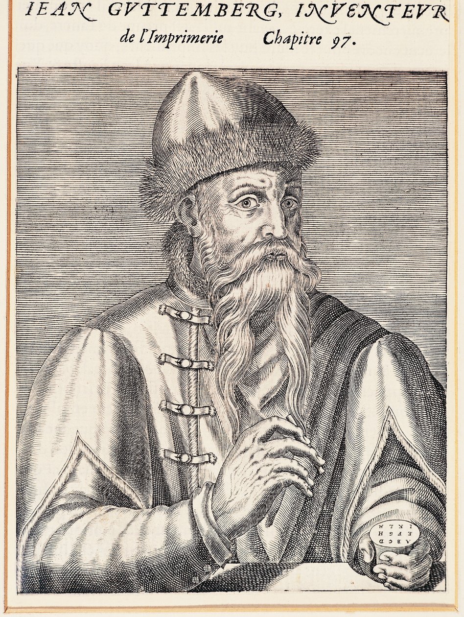 Portrait of Johann Gutenberg by Andre Thevet