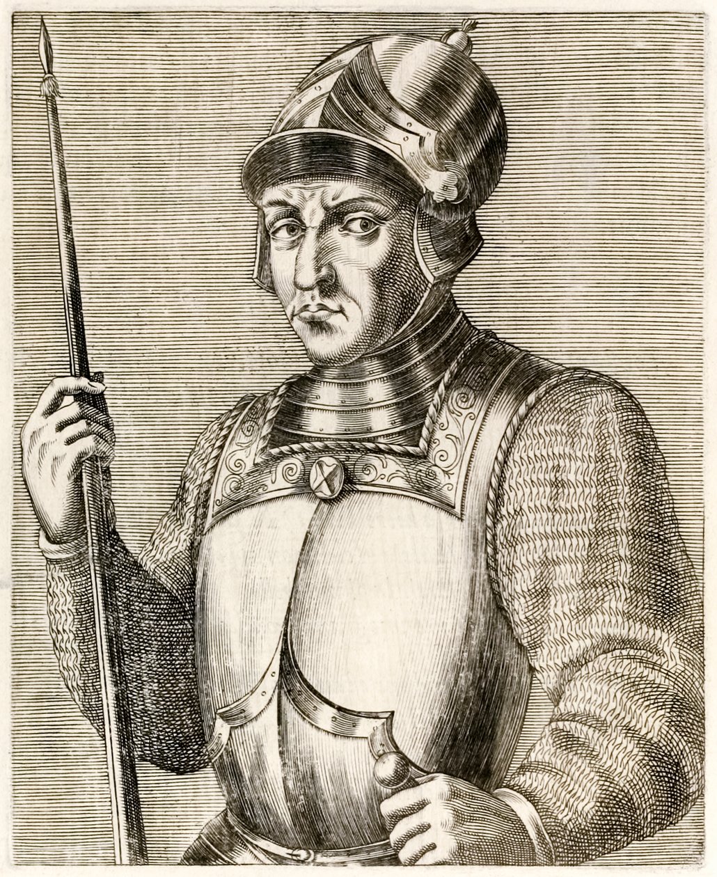 William the Conqueror, first Norman King of England, from True Portraits by André Thévet published in 1584 by Andre Thevet