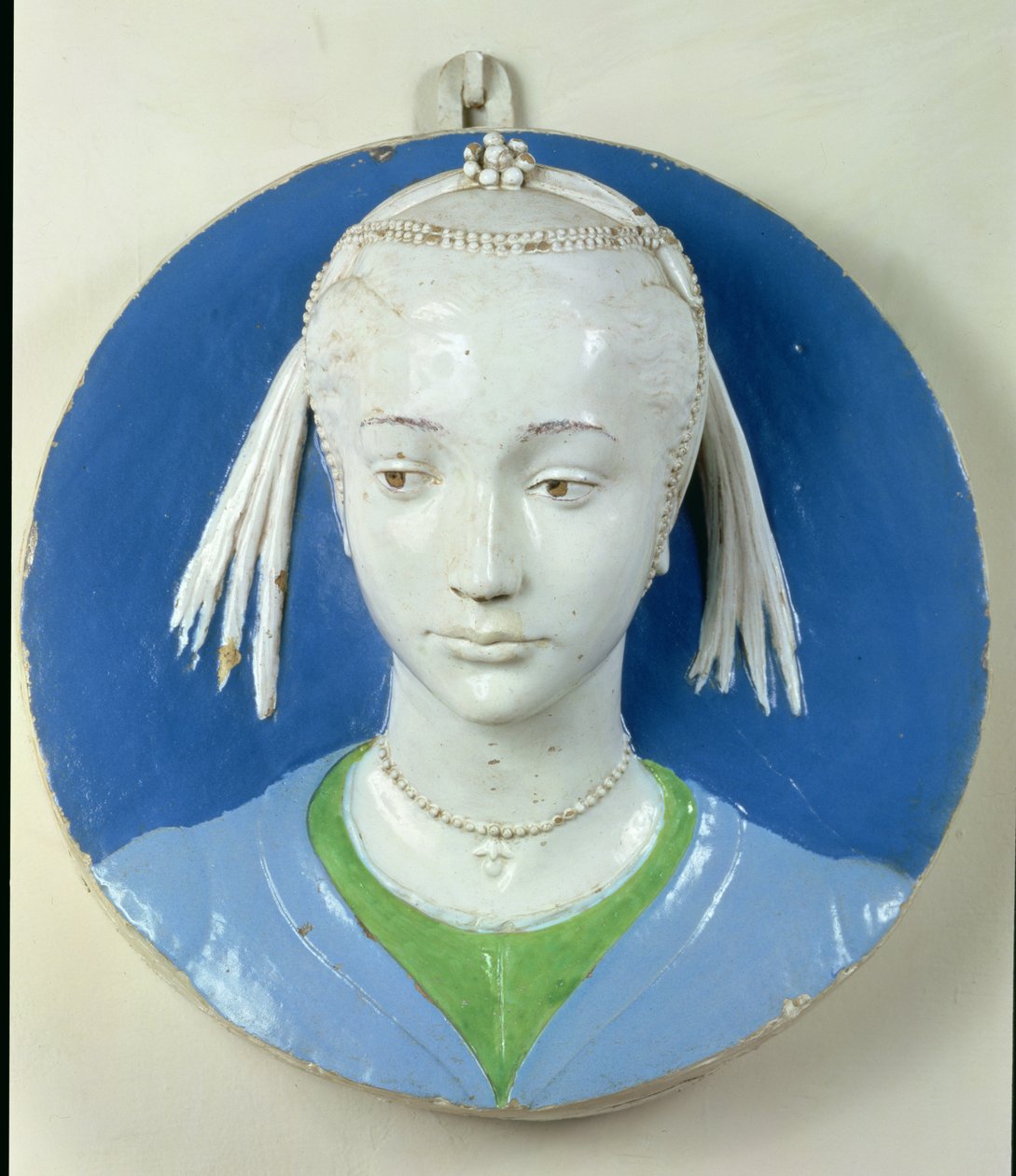 Relief of the head of a lady by Andrea Della Robbia