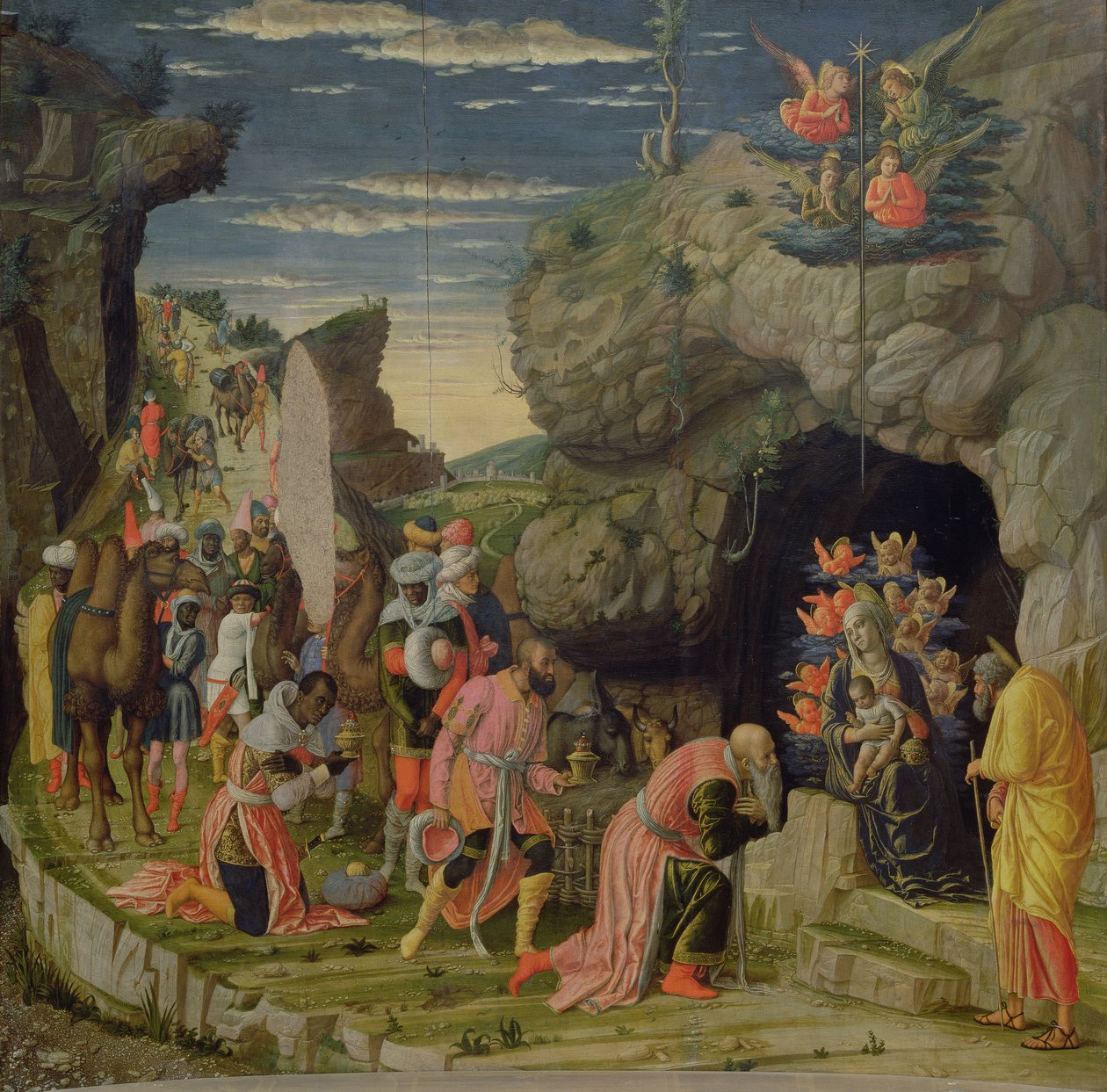 Adoration of the Magi, central panel from the Altarpiece by Andrea Mantegna