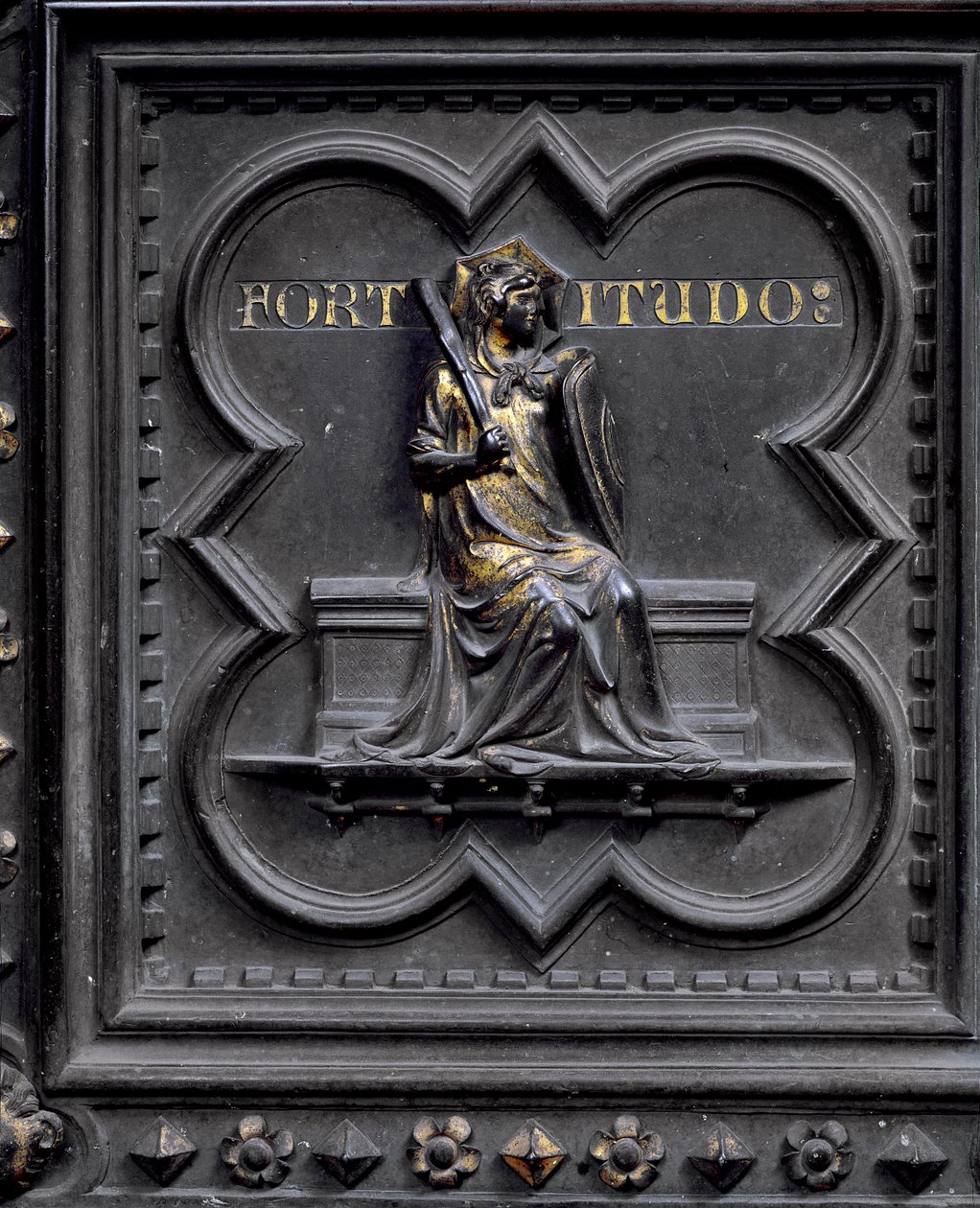 Fortitude, Panel E of the South Doors of the Baptistery of San Giovanni by Andrea Pisano