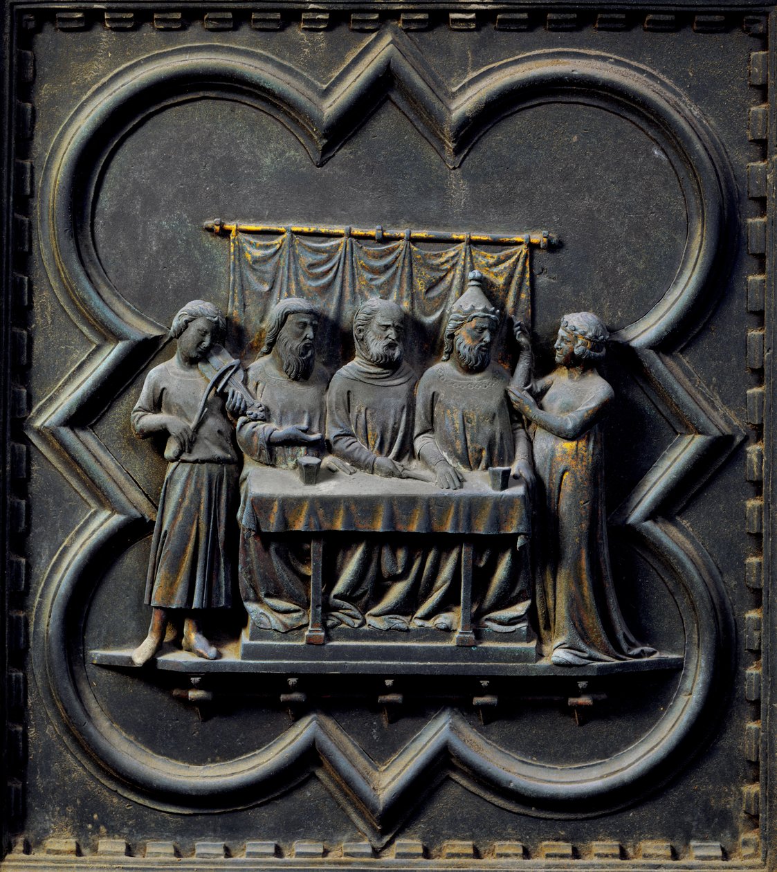 The Dance of Salome, Fifteenth Panel of the South Doors of the Baptistery of San Giovanni by Andrea Pisano