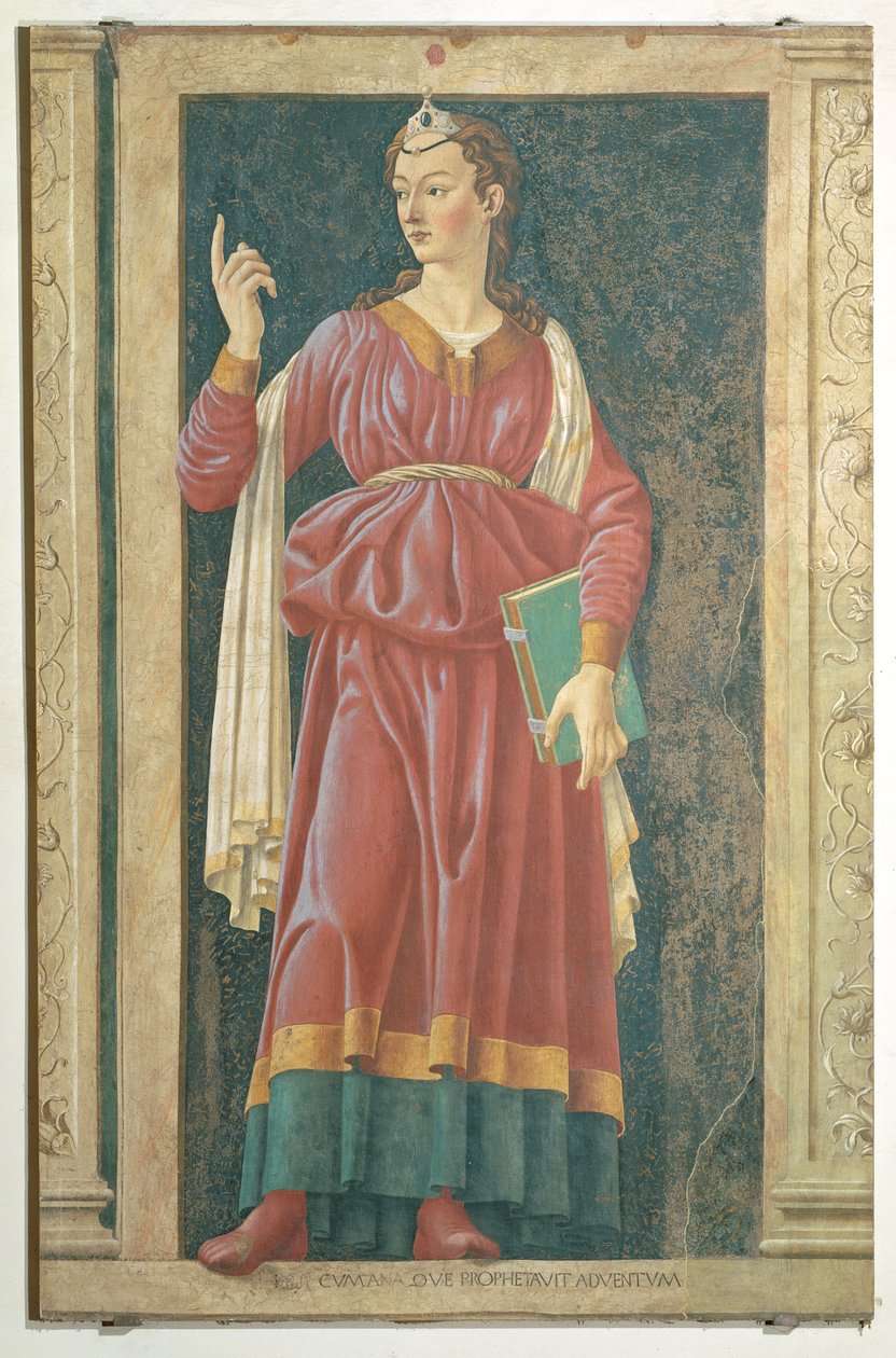 The Cuman Sibyl, from the Villa Carducci series of famous men and women, c.1450 by Andrea del Castagno